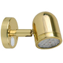 Scandvik LED Brass Reading Light - 10-30V [19052P]-Angler's World