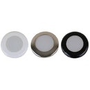 Scandvik A3C Downlight Kit - Warm White w/SS, White, Black Trim Rings [41290P]-Angler's World