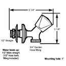 Scandvik SS Washdown Spigot [10187P]-Angler's World