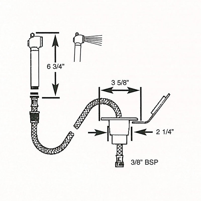 Scandvik Recessed Transom Shower w/6 Hose - White [10055P]-Angler's World