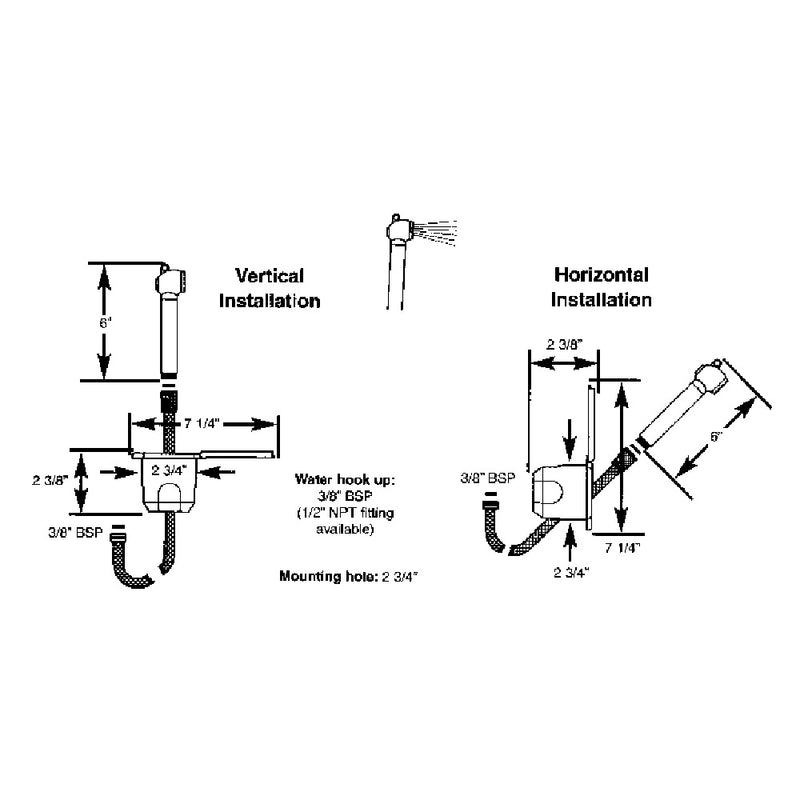 Scandvik Recessed Shower w/6 White Hose - Push-Button [12106P]-Angler's World