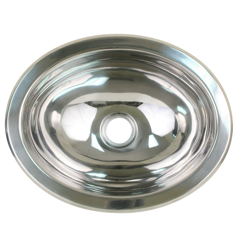 Scandvik Polished SS Oval Sink - 13.25" x 10.5" [10280]-Angler's World