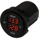 Sea-Dog Round Voltage Meter 5V-15VDC w/Rainbow Dial [421616-1]-Angler's World