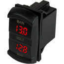 Sea-Dog Dual Volt Meter Rock Switch 10V-48VDC [421636-1]-Angler's World
