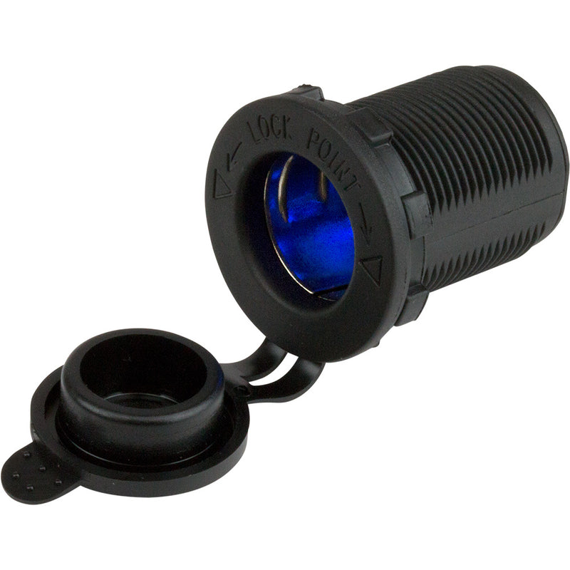 Sea-Dog 12V Power Socket w/Blue LEDs [426127-1]-Angler's World