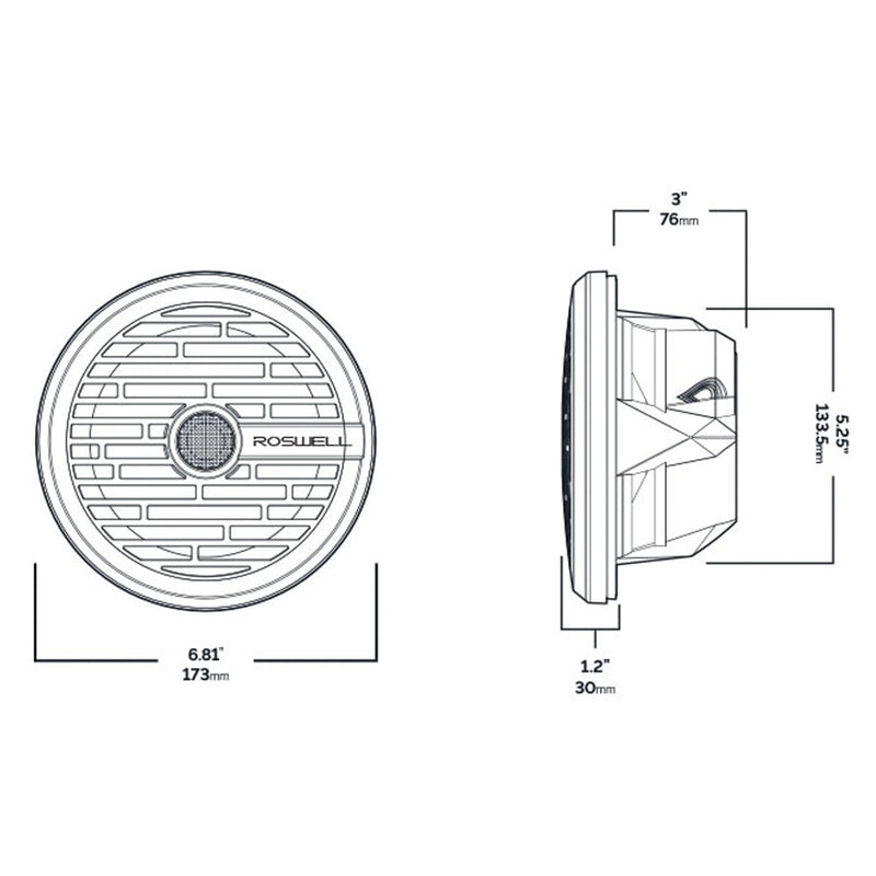 Roswell R1 6.5 Marine Speakers - White - 80W RMS  160W Peak Power [C920-1600]