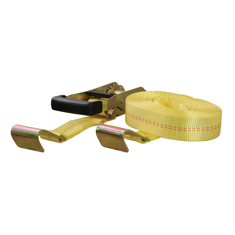 CURT 27 Yellow Cargo Strap w/Flat Hooks - 3,333 lbs [83048]