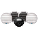 Aquatic AV GS2 Gauge Stereo  2 Pairs of EC651 6.5" White Speakers [CK305]
