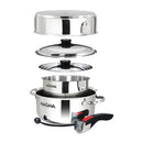Magma 7 Piece Induction Cookware Set - Stainless Steel [A10-362-IND]-Angler's World