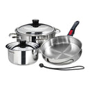 Magma 7 Piece Induction Cookware Set - Stainless Steel [A10-362-IND]-Angler's World