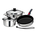 Magma 7 Piece Induction Non-Stick Cookware Set - Stainless Steel [A10-363-2-IND]-Angler's World