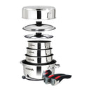 Magma 10 Piece Induction Non-Stick Cookware Set - Stainless Steel [A10-366-2-IND]-Angler's World