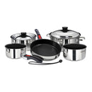 Magma 10 Piece Induction Non-Stick Cookware Set - Stainless Steel [A10-366-2-IND]-Angler's World