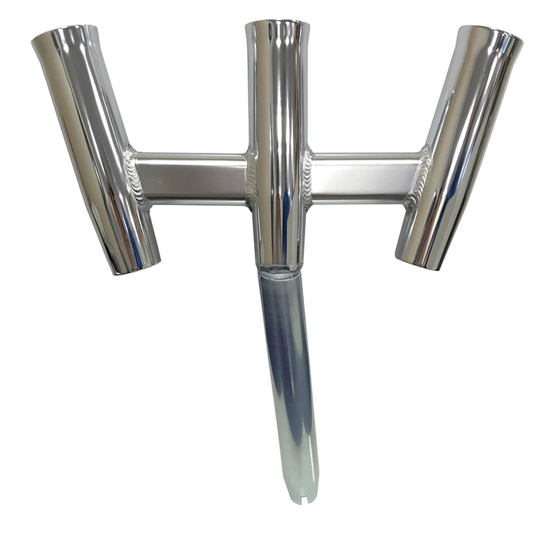 Tigress GS Trident Rod Holder - Bent Butt - Polished Aluminum [88160]-Angler's World