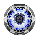 DS18 HYDRO 6.5" 2-Way Marine Speakers w/RGB LED Lights 300W - Black Carbon Fiber [CF-65]
