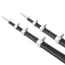 Tigress XD 3K Carbon Fiber Telescoping Outrigger Poles - 21 - Matte Black/ Silver - Pair [88679-4]-Angler's World