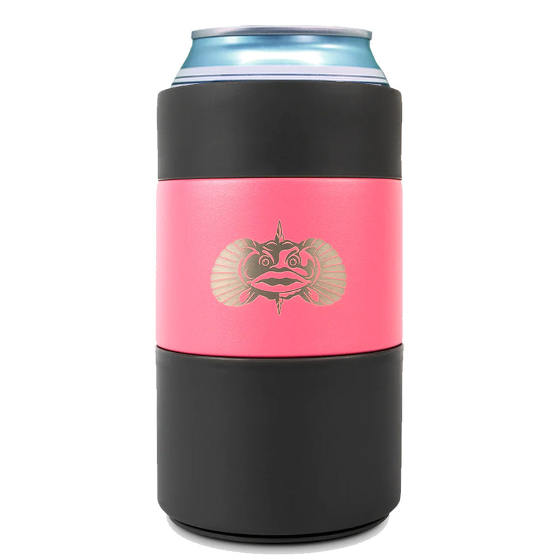 Toadfish Non-Tipping Can Cooler + Adapter - 12oz - Pink [1066]-Angler's World