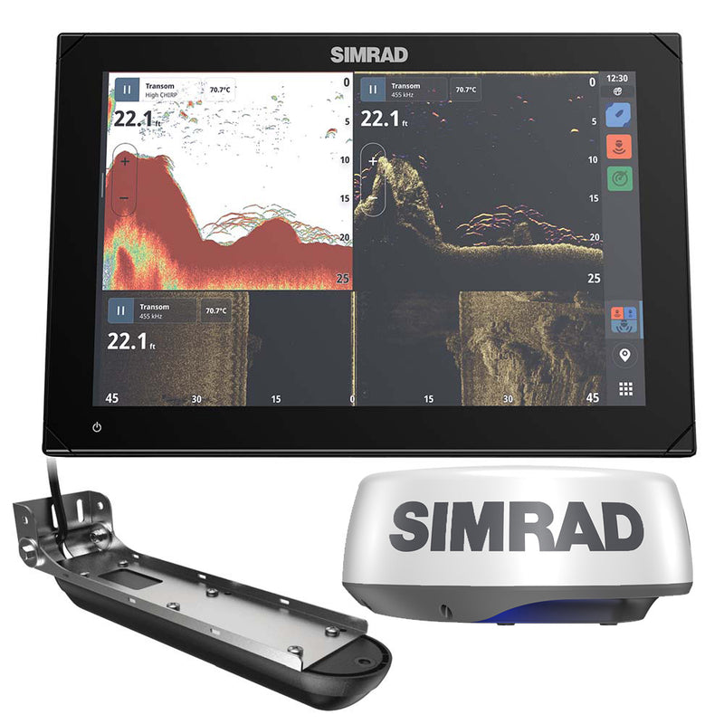 Simrad NSX 3012 Radar Bundle - HALO20+ Radar Dome Active Imaging 3-in-1 Transducer [000-15378-001]-Angler's World