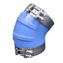 Trident Marine 8" ID 45-Degree Blue Silicone Molded Wet Exhaust Elbow w/4 T-Bolt Clamps [240V80000-S/S]-Angler's World