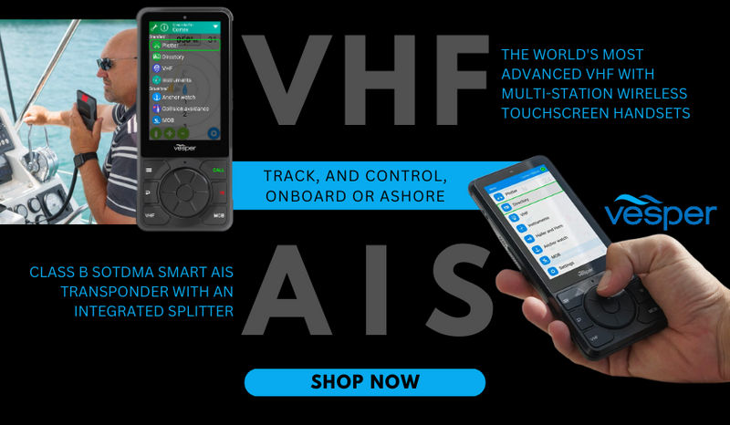 Vesper brand VHF with wireless touchscreen handset and smart AIS transponder