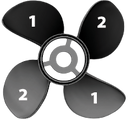 Turning Point Hustler - Right Hand - Aluminum Propeller - LE-1515- 4-Blade - 15" x 15 Pitch [21501530]