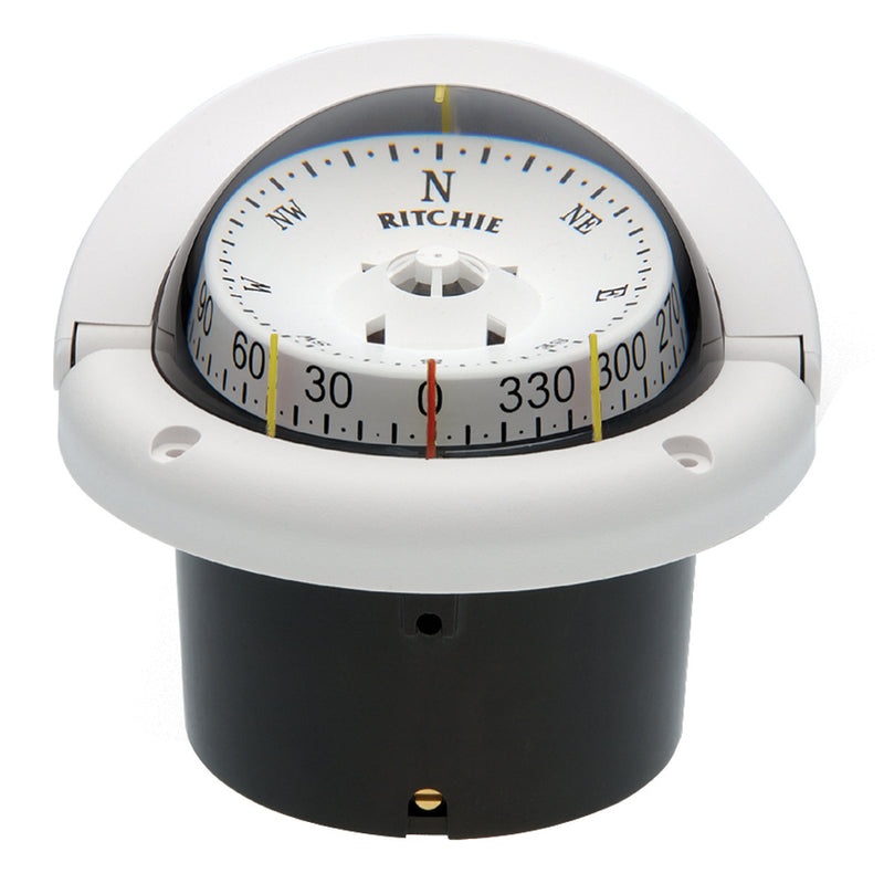 Ritchie HF-743W Helmsman Compass - Flush Mount - White [HF-743W]-Angler's World