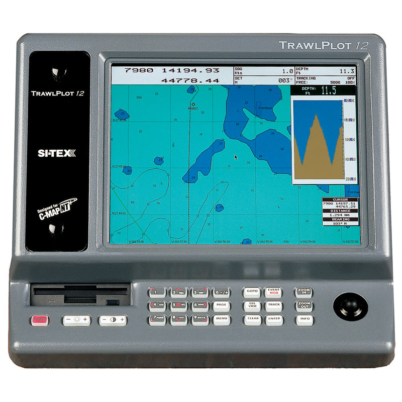SI-TEX TRAWLPLOT 12 SD Color Chartplotter w/WAAS Receiver [TRAWLPLOT 12]-Angler's World