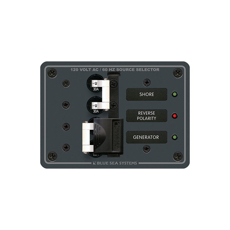 Blue Sea 8032 AC Toggle Source Selector 120V AC - 30AMP - White Switches [8032]-Angler's World