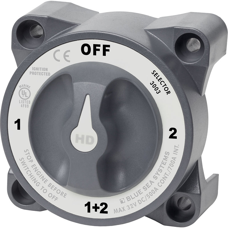 Blue Sea 3003 HD-Series Battery Switch Selector w/Alternator Field Disconnect [3003]-Angler's World