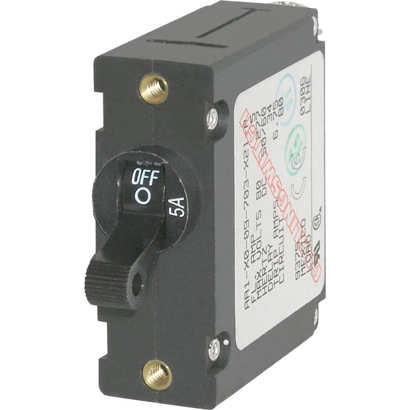 Blue Sea 7200 AC / DC Single Pole Magnetic World Circuit Breaker - 5 Amp [7200]-Angler's World