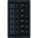 Blue Sea 8373 Water Resistant 6 Position - Black - Vertical Mount Panel [8373]-Angler's World