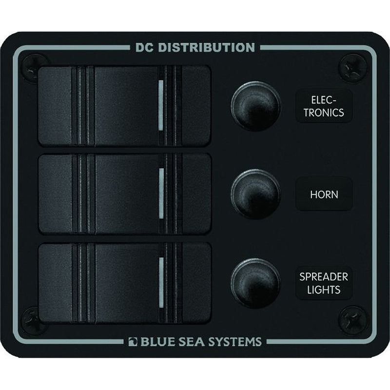 Blue Sea 8374 Water Resistant 3 Position - Black - Vertical Mount Panel [8374]-Angler's World