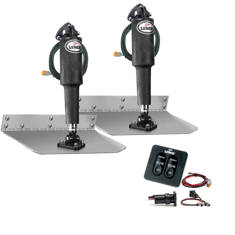 Lenco 9" x 9" Standard Trim Tab Kit w/Standard Tactile Switch Kit 12V [TT9X9]-Angler's World