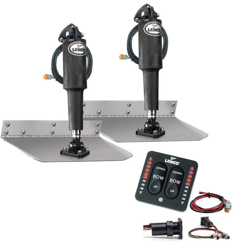 Lenco 9" x 12" Standard Trim Tab Kit w/LED Integrated Switch Kit 12V [15108-103]-Angler's World