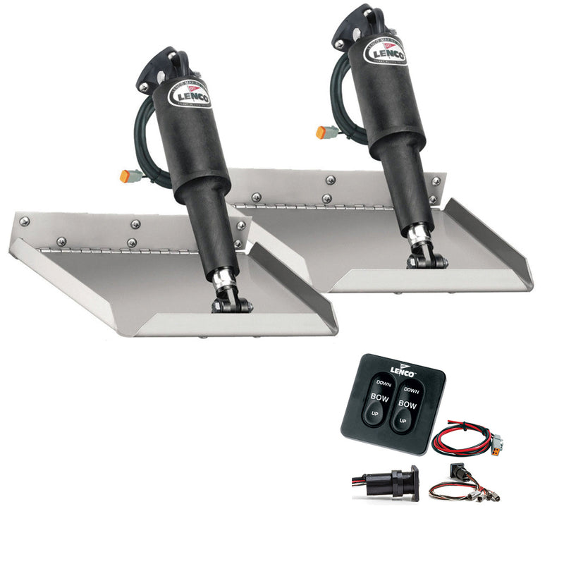 Lenco 12" x 12" Edgemount Trim Tab Kit w/Standard Tactile Switch Kit 12V [15106-102]-Angler's World