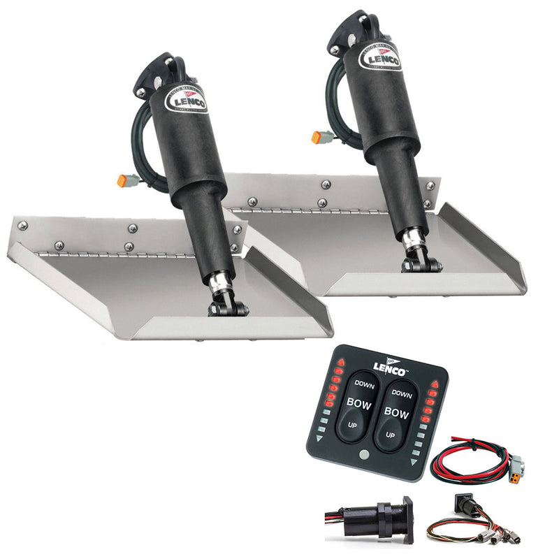 Lenco 12" x 12" Edgemount Trim Tab Kit w/LED Indicator Switch Kit 12V [15110-103]-Angler's World