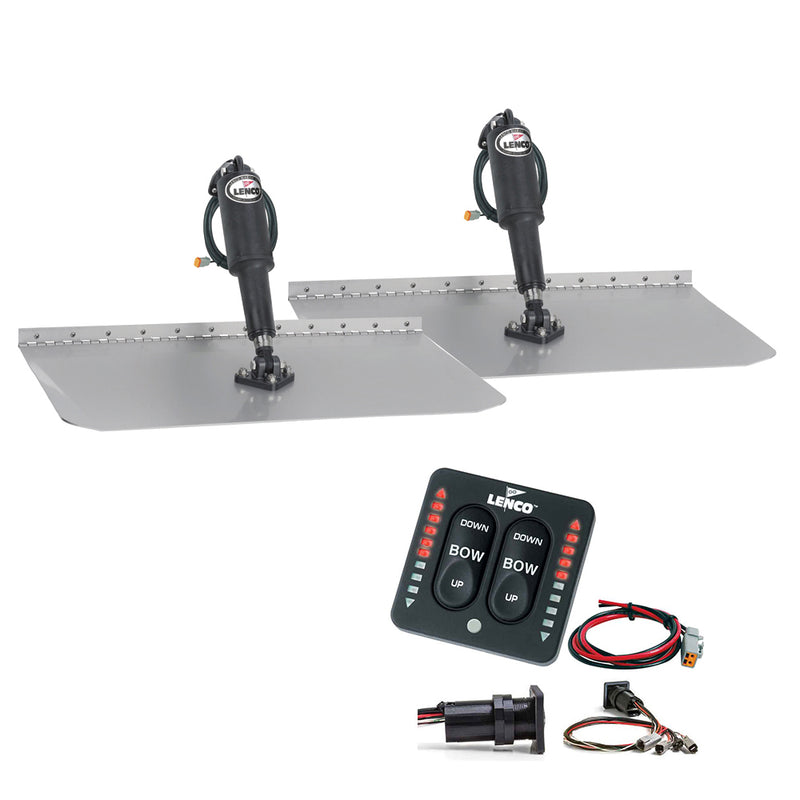Lenco 12" x 12" Standard Trim Tab Kit w/LED Integrated Switch Kit 12V [15109-103]-Angler's World