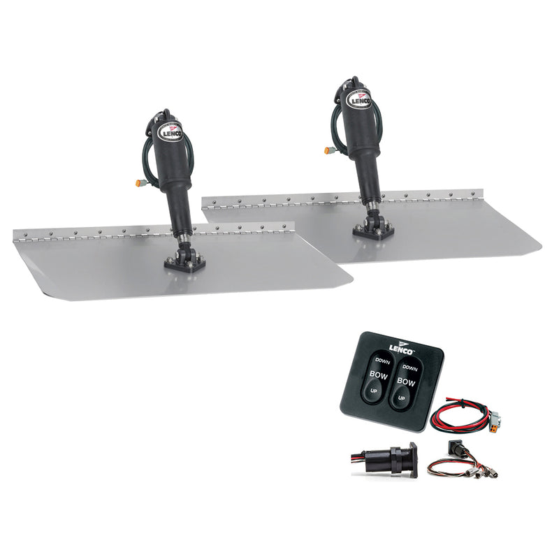 Lenco 12" x 18" Standard Trim Tab Kit w/Standard Tactile Switch Kit 12V [TT12X18]-Angler's World
