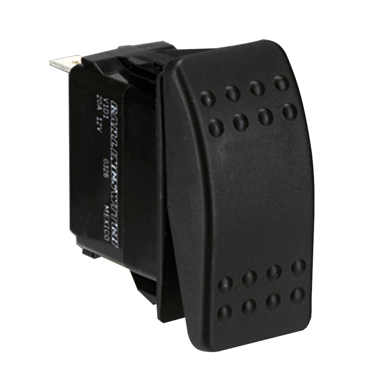 Paneltronics DPDT ON/OFF/ON Waterproof Contura Rocker Switch w/LEDs - Black [001-699]-Angler's World