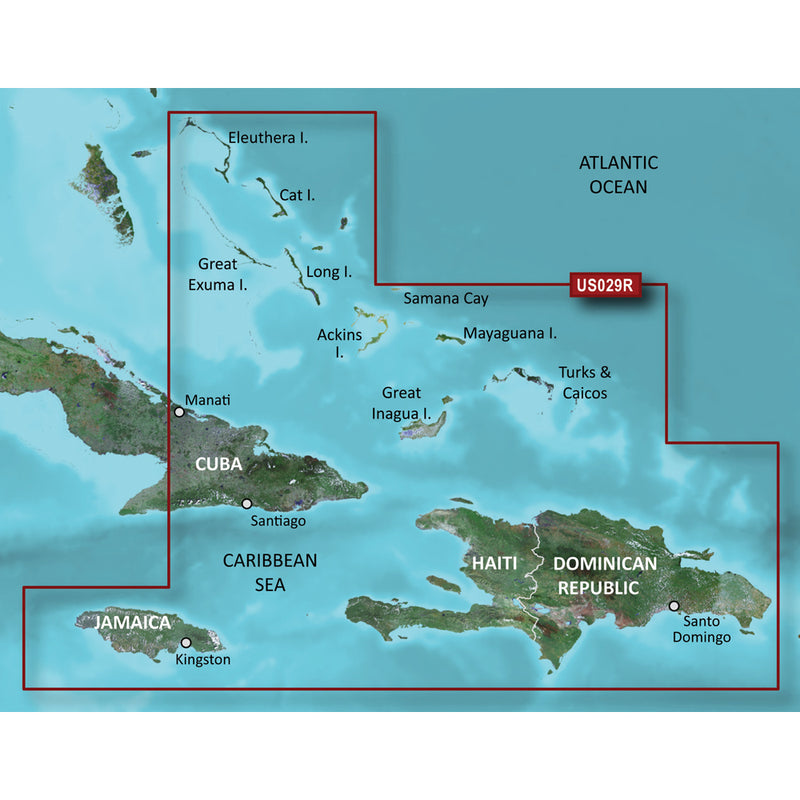 Garmin BlueChart g3 Vision HD - VUS029R - Southern Bahamas - microSD/SD [010-C0730-00]-Angler's World