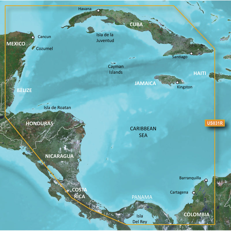 Garmin BlueChart g3 Vision HD - VUS031R - Southwest Caribbean - microSD/SD [010-C0732-00]-Angler's World