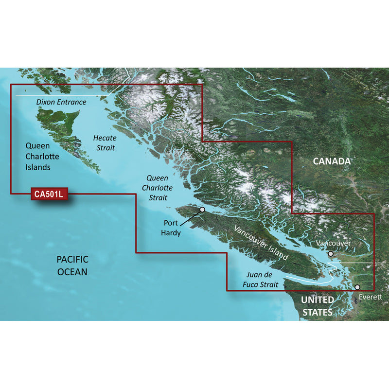 Garmin BlueChart g3 Vision HD - VCA501L - Vancouver Island - Dixon Entrance - microSD/SD [010-C0701-00]-Angler's World
