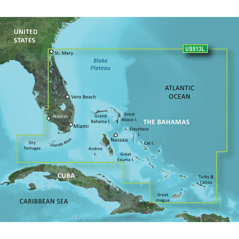 Garmin BlueChart g3 Vision HD - VUS513L - Jacksonville - Bahamas - microSD/SD [010-C0742-00]-Angler's World