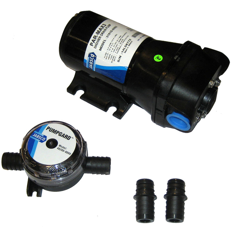 Jabsco PAR-Max 3 Shower Drain Pump 12V 3.5 GPM [31610-0092]-Angler's World