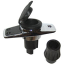Perko Locking Collar Pole Light Mounting Base - 2 Pin - Chrome Plated w/Black Cover [1060PB0DP]-Angler's World