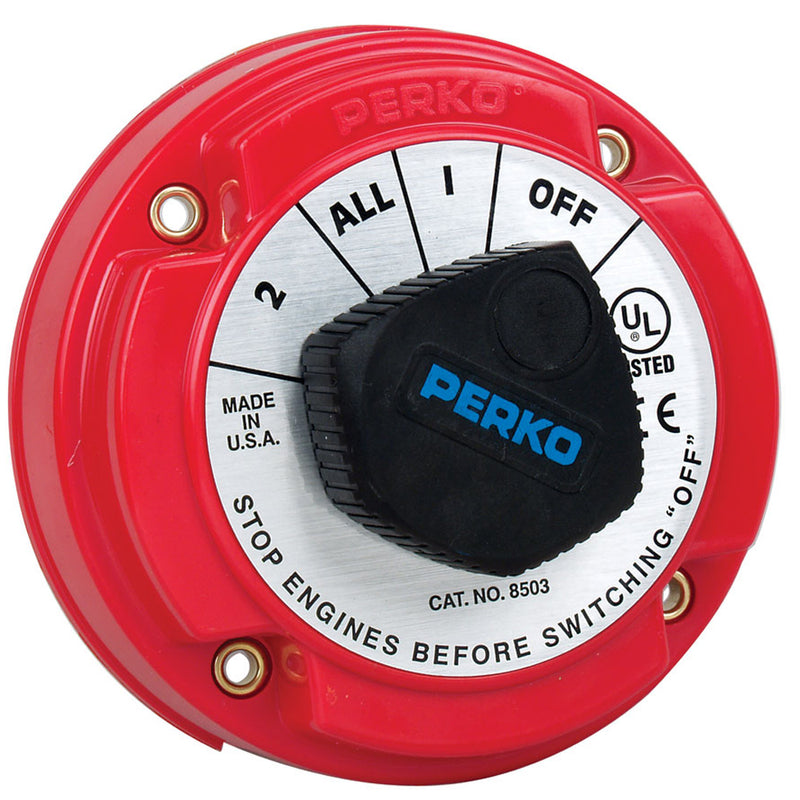 Perko 8503DP Medium Duty Battery Selector Switch w/Alternator Field Disconnect w/o Key Lock [8503DP]-Angler's World