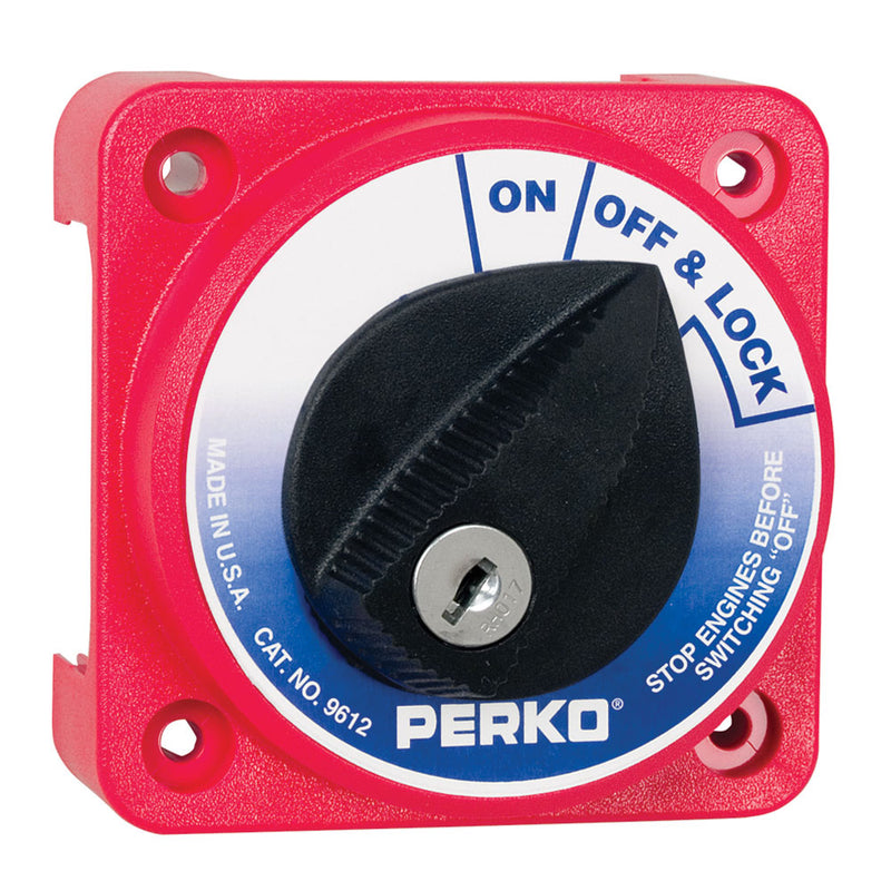 Perko 9612DP Compact Medium Duty Main Battery Disconnect Switch w/Key Lock [9612DP]-Angler's World