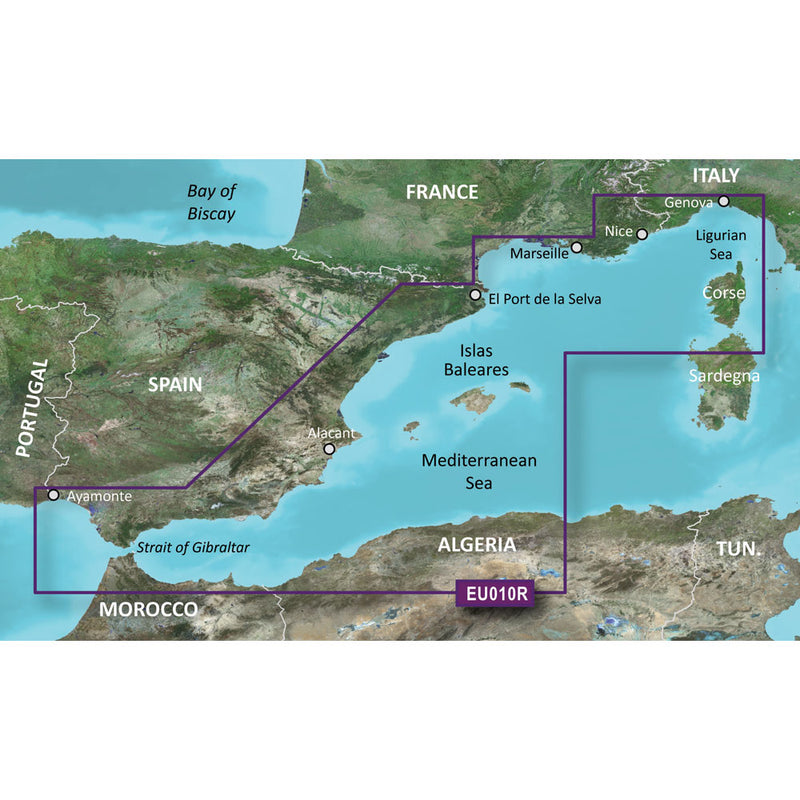 Garmin BlueChart g3 HD - HXEU010R - Spain Mediterranean Coast - microSD/SD [010-C0768-20]-Angler's World