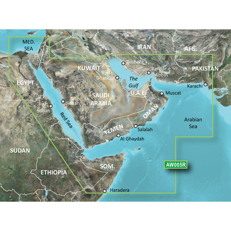 Garmin BlueChart g3 HD - HAW005R - The Gulf Red Sea - microSD/SD [010-C0924-20]-Angler's World