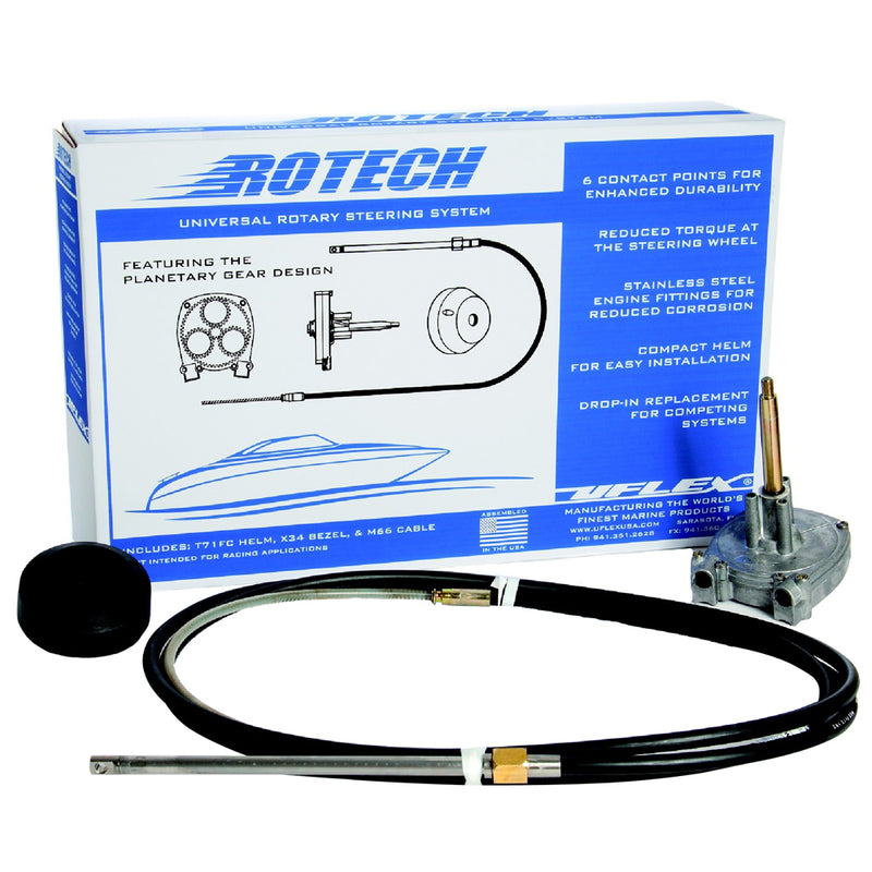 UFlex Rotech 14' Rotary Steering Package - Cable, Bezel, Helm [ROTECH14FC]-Angler's World